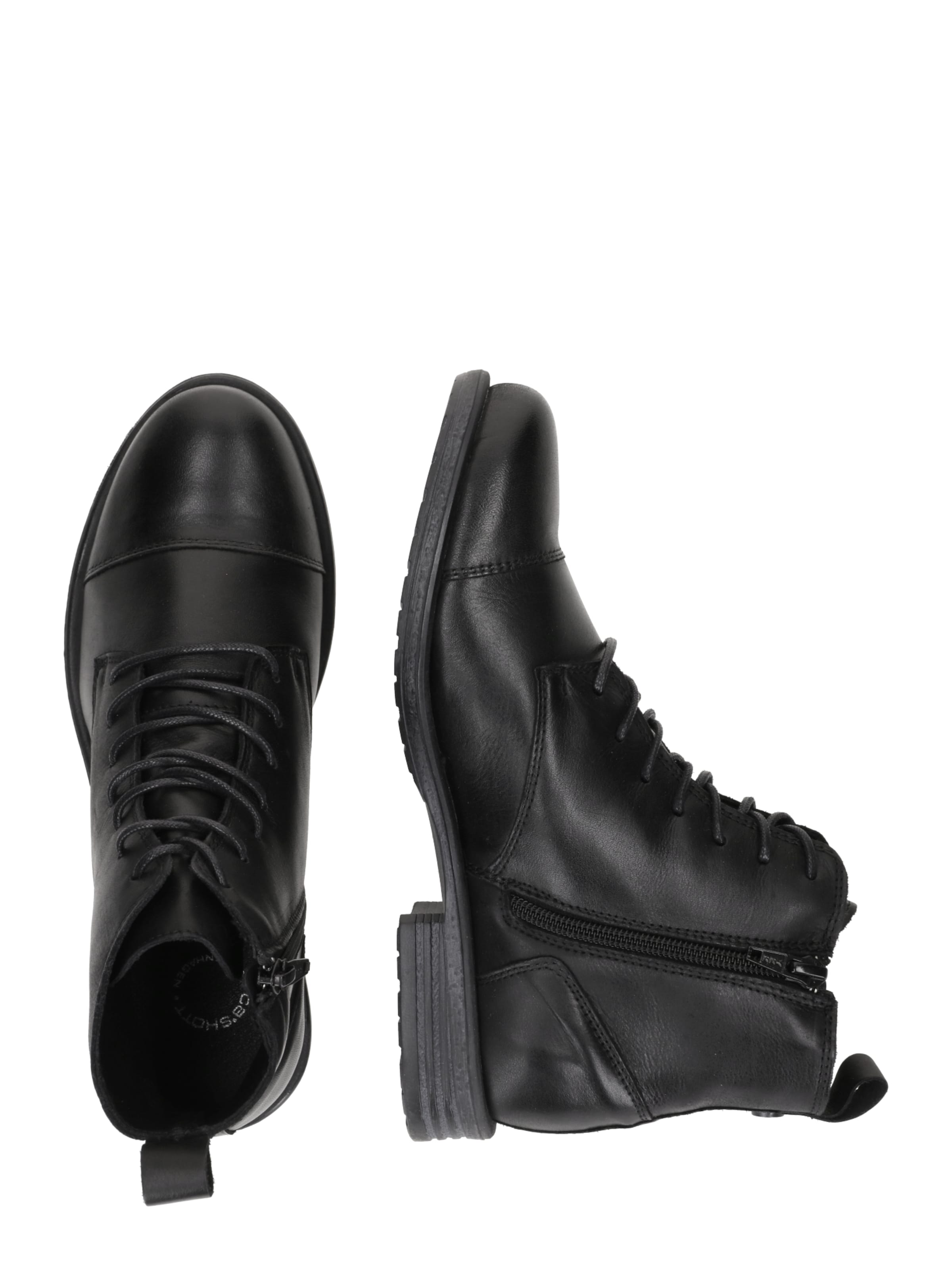 Ca'Shott Šnurovacie členkové čižmy 'EMMA' - Čierna