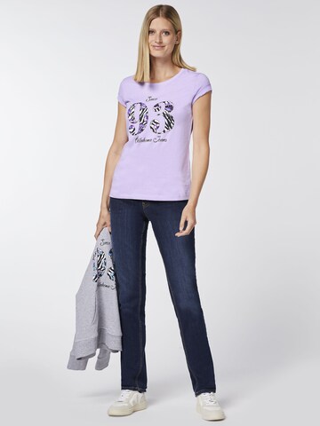 Oklahoma Jeans Shirt ' mit gemustertem Motiv ' in Purple