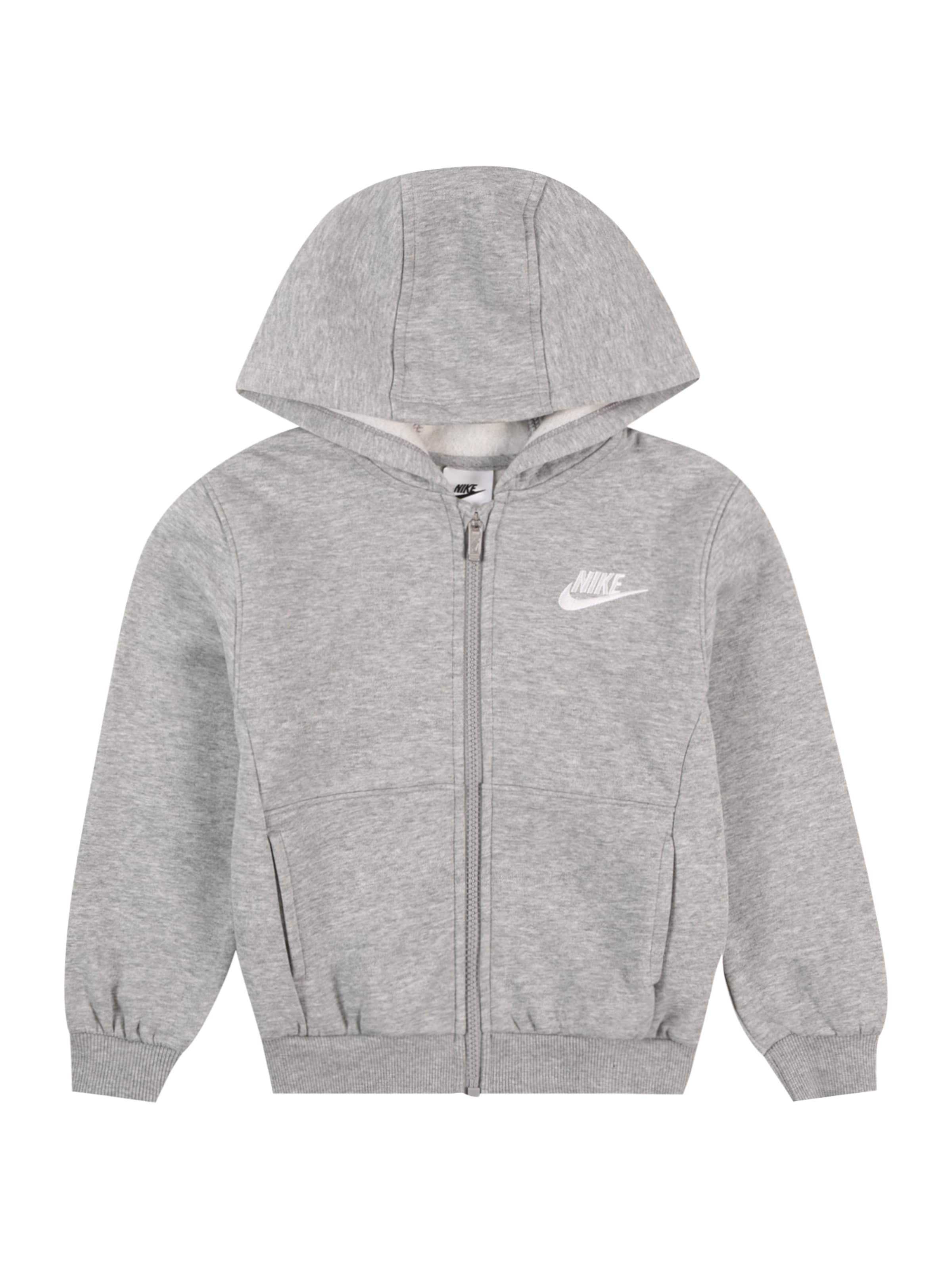 Nike Sportswear - Casaco em moletão 'CLUB FLEECE' em cinzento: frente
