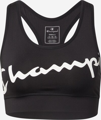 Champion Authentic Athletic Apparel Sporta krūšturis melns / balts, Preces skats