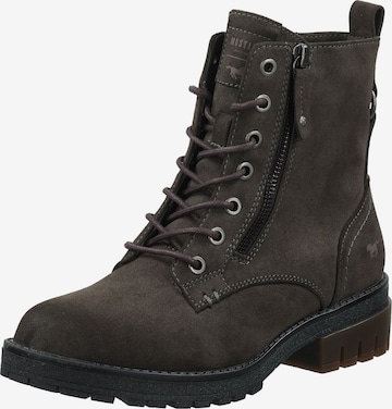 MUSTANG Lace-Up Ankle Boots in Grey: front