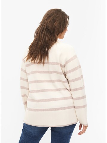 Zizzi Pullover 'Zoe' in Beige