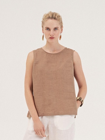 Top 'Colette' di AmourLinen in marrone