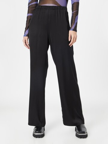 Wide Leg Pantalon COMMA en noir : devant