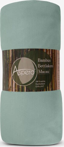 Aspero Bed Sheet 'Macau' in Green: front