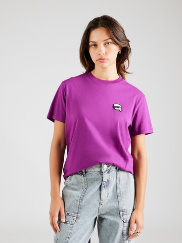 Karl Lagerfeld T-Shirt 'Ikonik' in Lila: predná strana