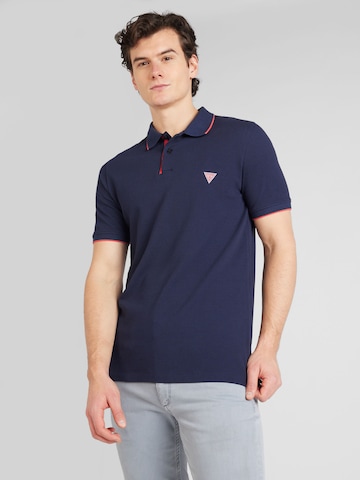 GUESS Shirt 'NEW TECH' in Blauw: voorkant