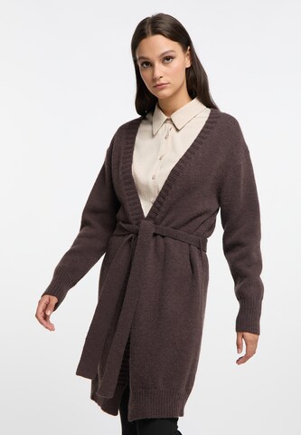 RISA Knit cardigan 'Teylon' in Brown: front