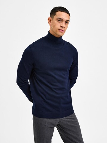 Pull-over SELECTED HOMME en bleu : devant