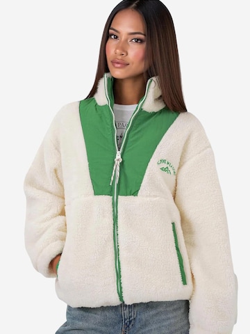 Veste en polaire Bigdart en beige : devant