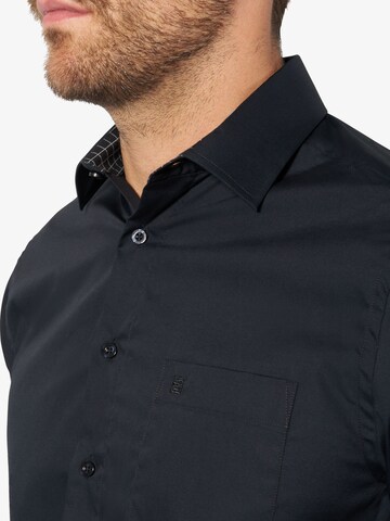 BABISTA Regular fit Button Up Shirt 'Jornan' in Black