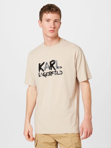 bēšs Karl Lagerfeld T-Krekls: no priekšpuses
