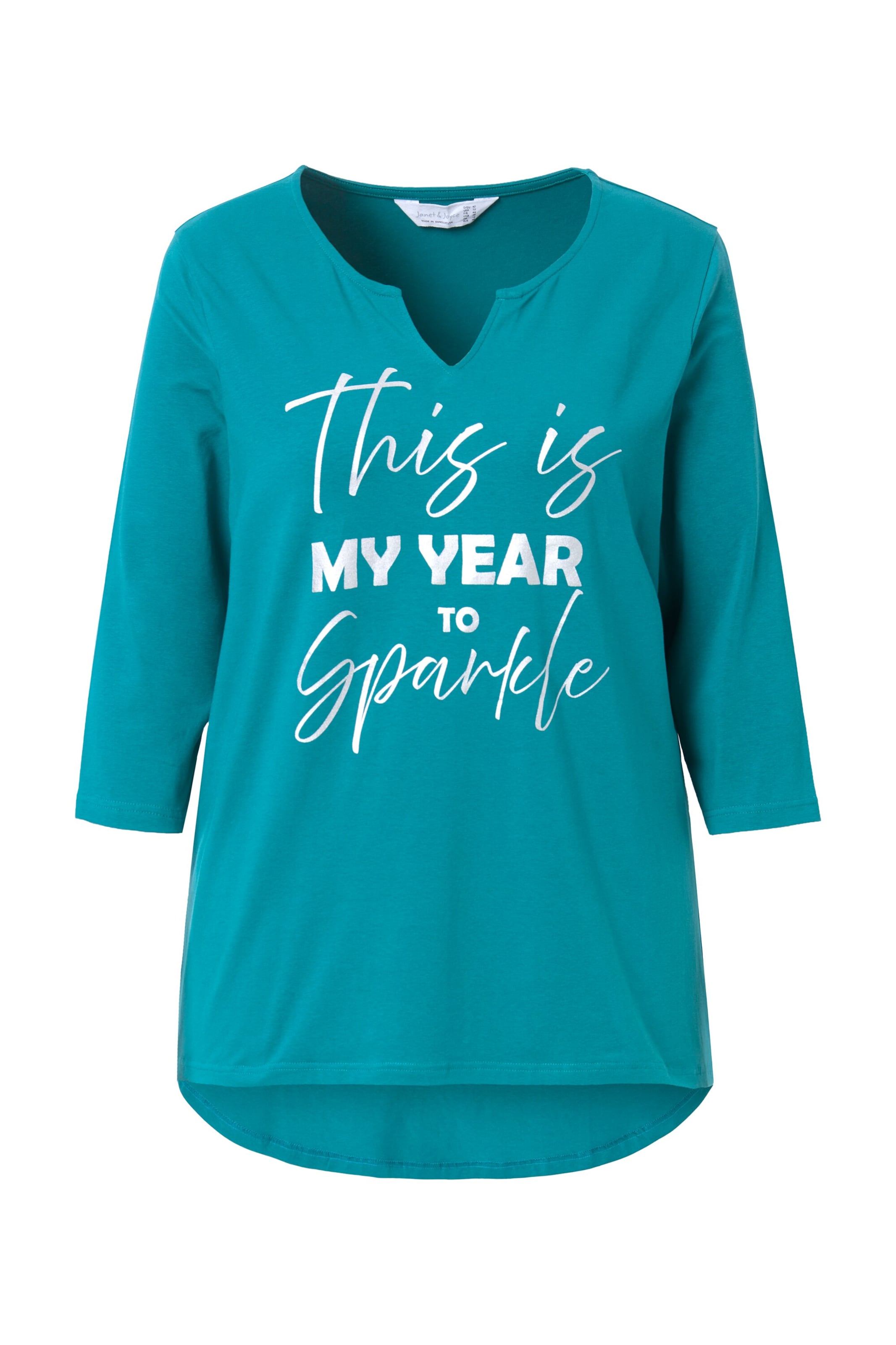 Janet & Joyce Shirt in Blauw: voorkant