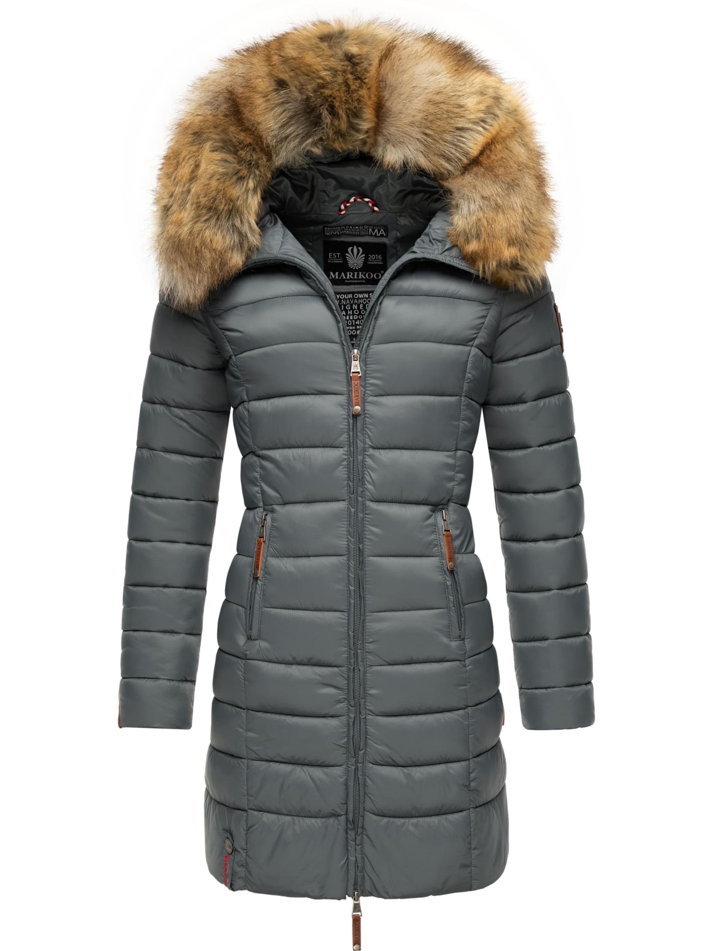 MARIKOO - Abrigo de invierno 'Rose' en gris: frente