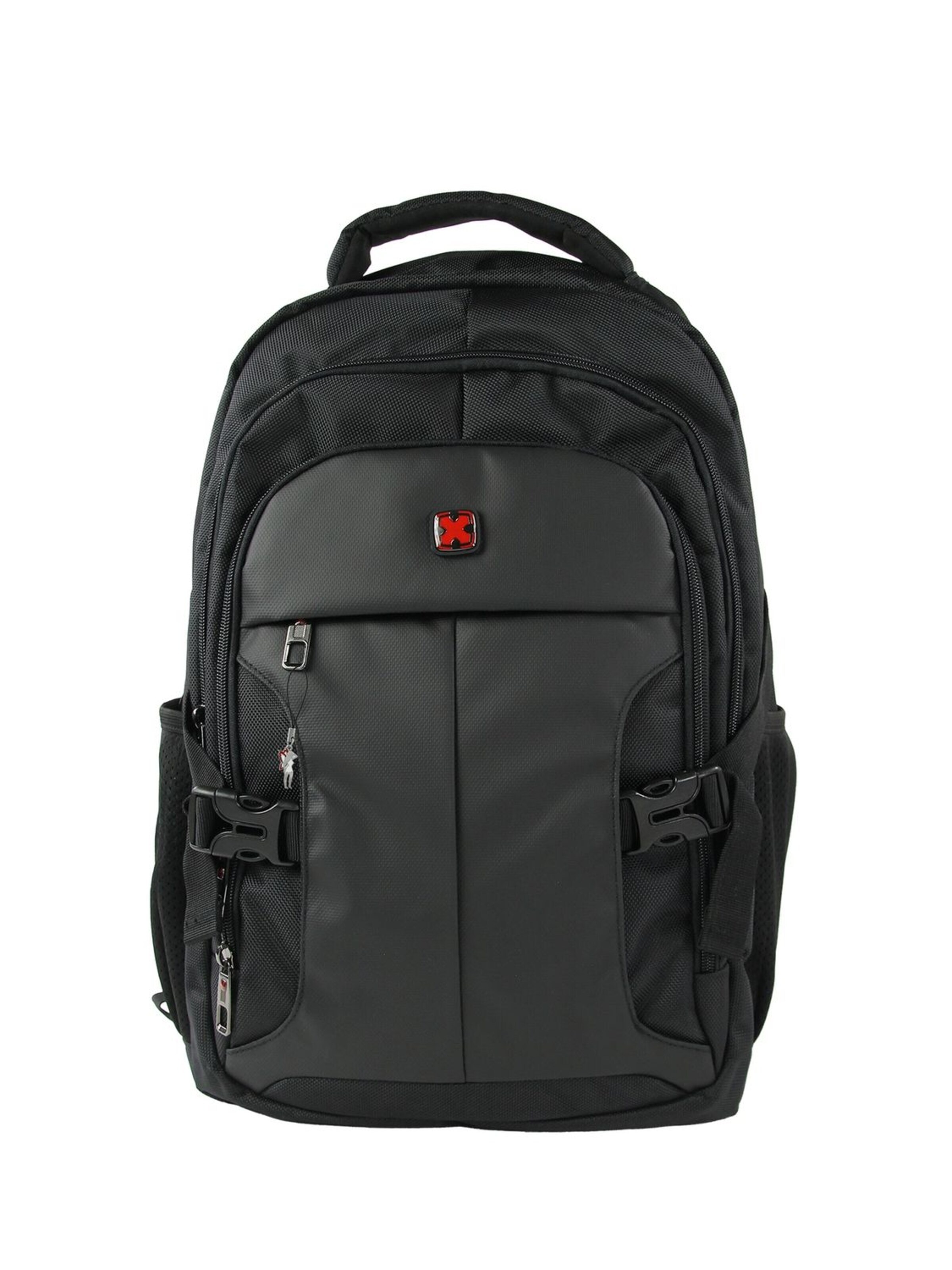 Travel N Meet Backpack in Black: front
