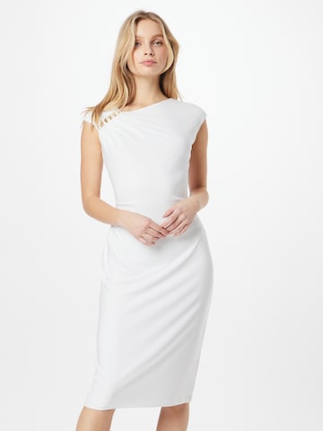 Lauren Ralph Lauren Kokteilové šaty 'FRYER' - biela: predná strana