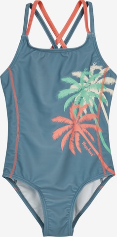 PLAYSHOES Uimapuku 'Palmen' värissä sininen: etupuoli