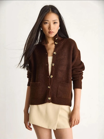 Cardigan Bianco Lucci en marron : devant