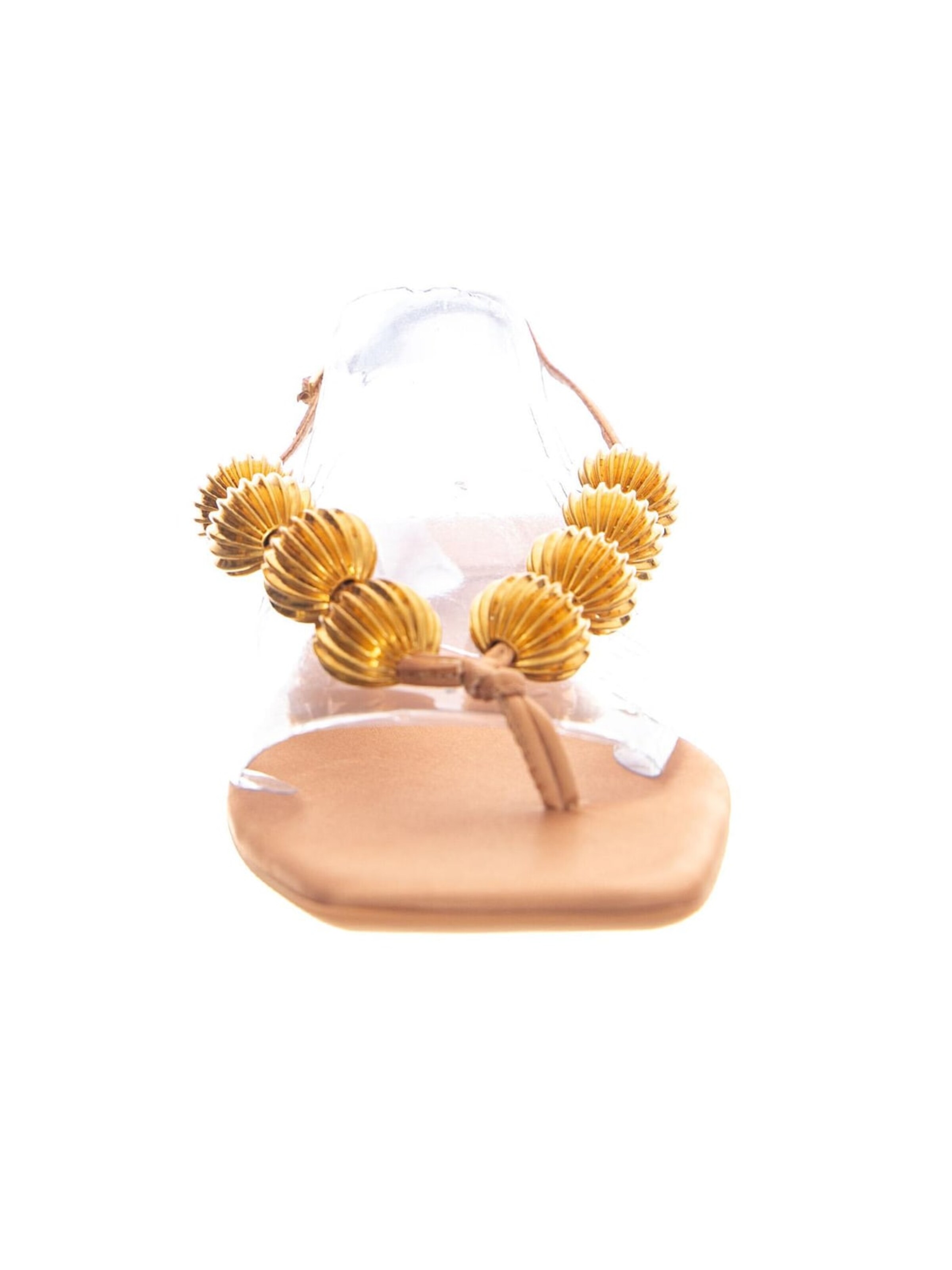 Jeffrey Campbell Sandaal 'YUCATAN BEIGE SATIN GOLD' in Beige