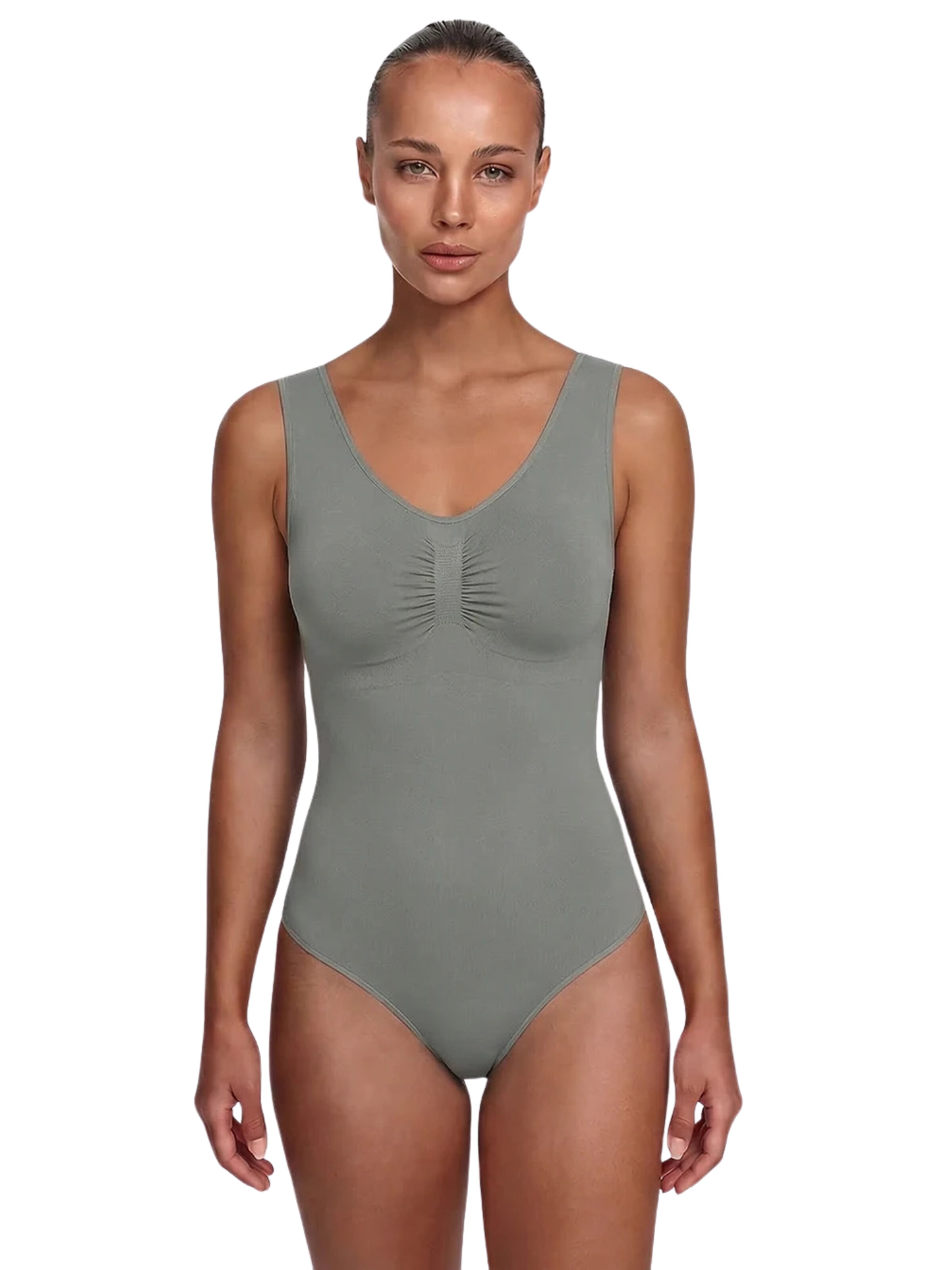 Body modelant 'Tank Bodysuit Sculpting Shapewear mit Slip' cfab (formerly creamy fabrics) en gris : devant