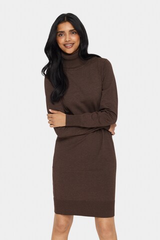 SAINT TROPEZ - Vestido de malha 'SZ Mila' em castanho