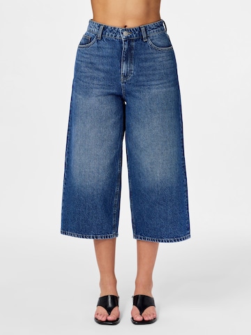 PIECES Wide leg Jeans 'PCKate' in Blauw: voorkant