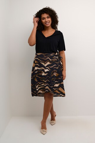 KAFFE CURVE Rok 'Lana' in Zwart