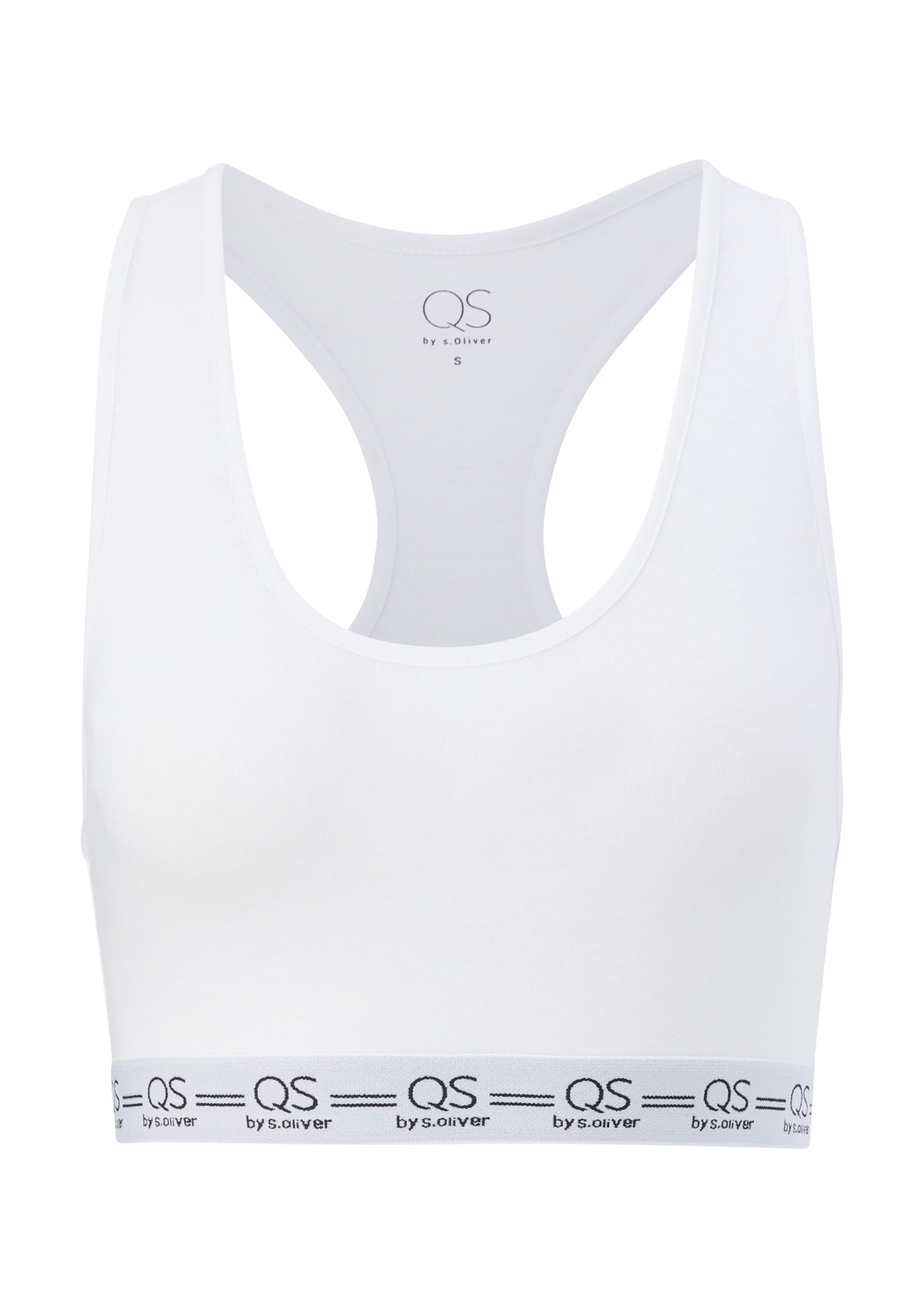 Bustier Soutien-gorge de sport QS en blanc : devant