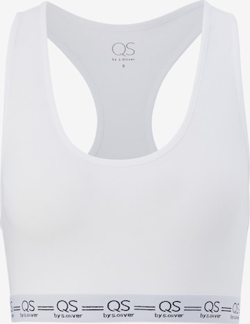 QS Bralette Sports Bra in White: front