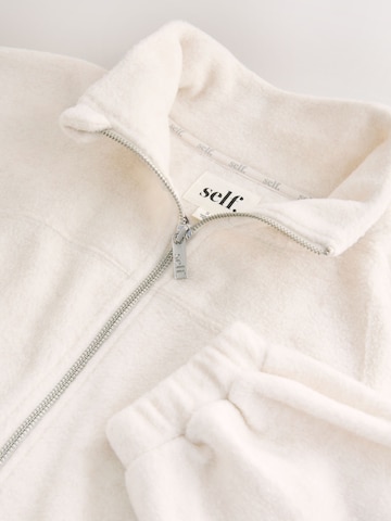 self. Fleecejacke in Beige