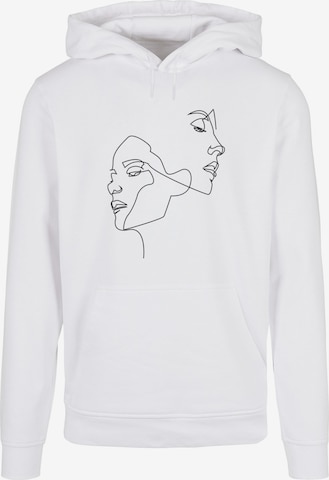 Mister Tee Sweatshirt 'One Line' in White: front
