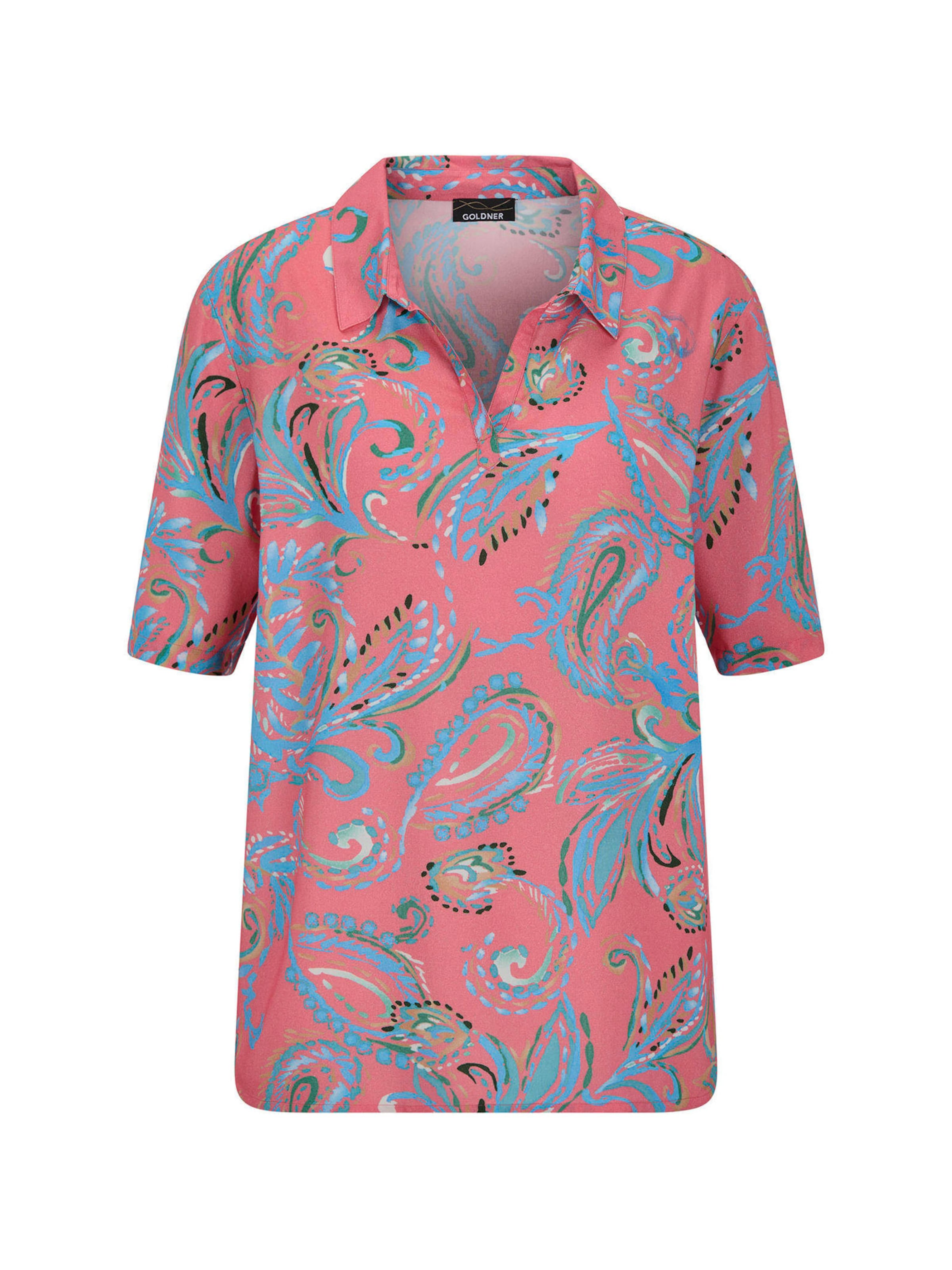 Goldner Bluse in Pink: Vorderseite