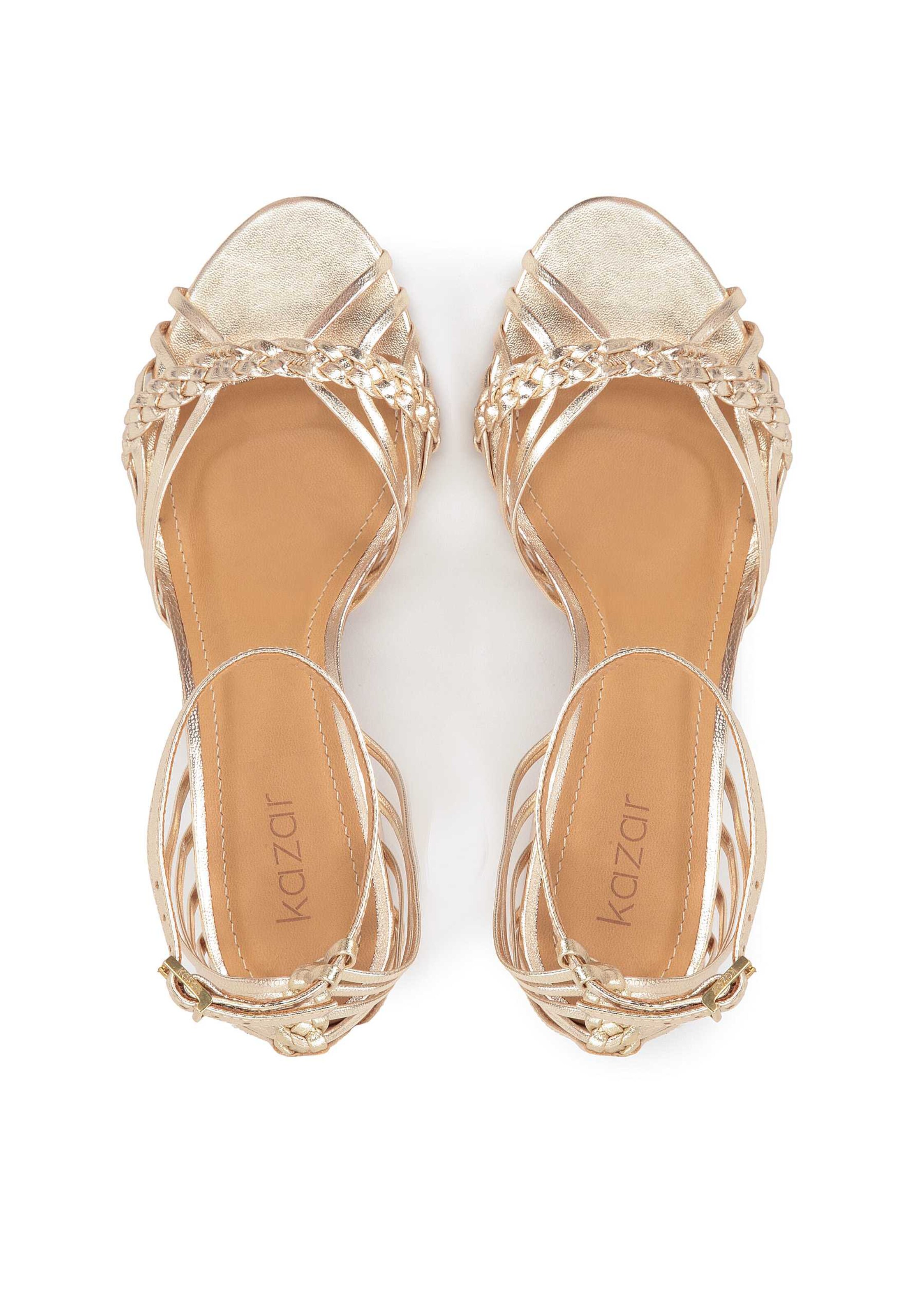 Sandales à lanières Kazar en or
