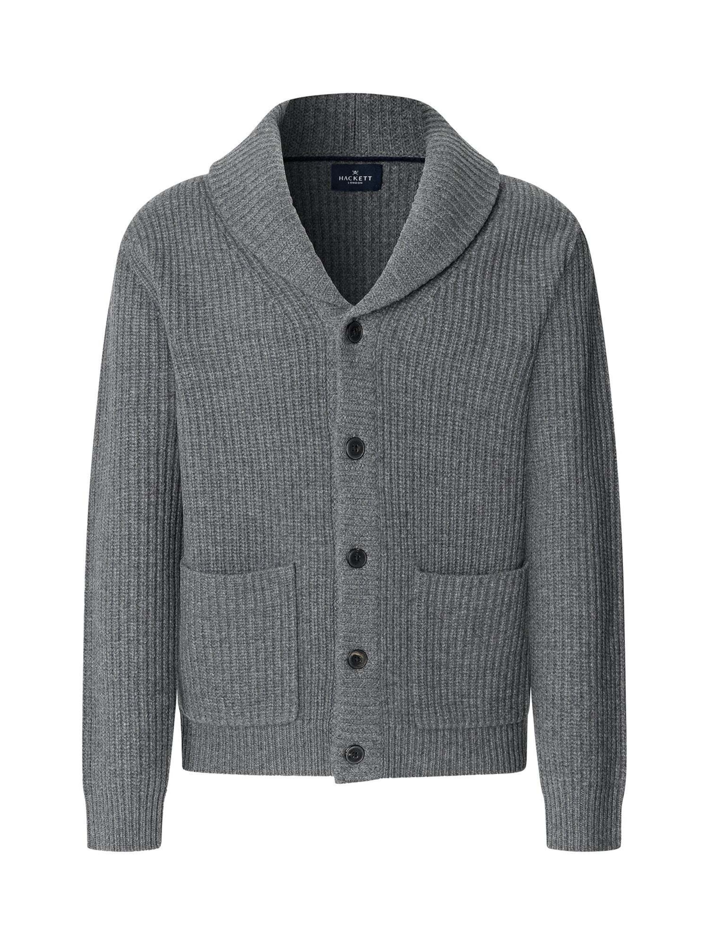 Vestes en maille Hackett London en gris : devant