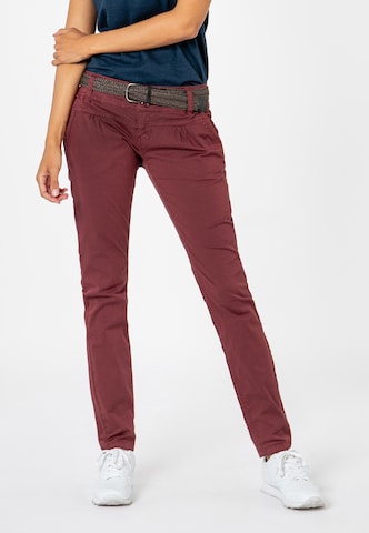Sublevel Slimfit Hose in Rot: Vorderseite