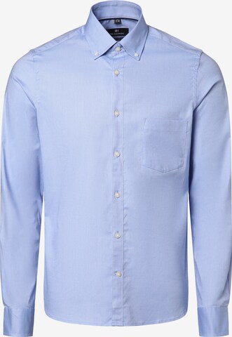 Coupe slim Chemise Nils Sundström en bleu : devant