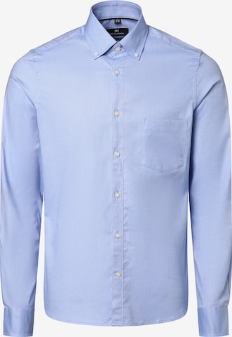 Nils Sundström Slim fit Button Up Shirt in Blue: front