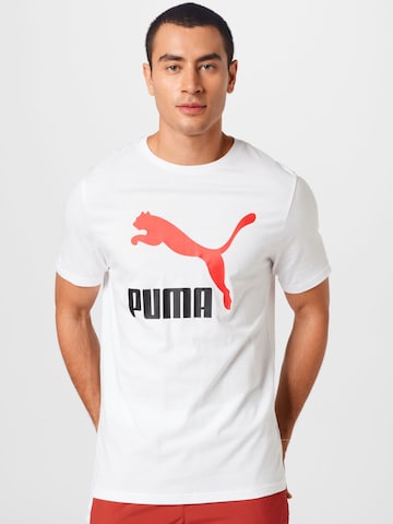 PUMA T-Shirt 'Classics Interest' in Weiß: predná strana