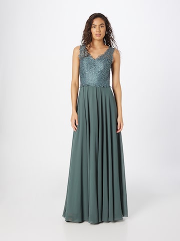 mascara Evening Dress in Green: front