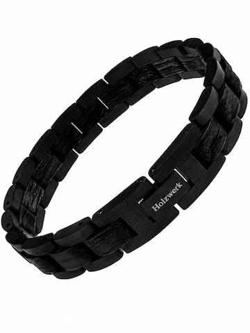 Holzwerk - Pulsera 'BODENSEE' en negro: frente