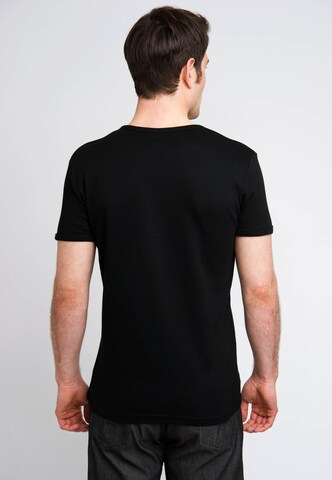 LOGOSHIRT Shirt 'Captain America' in Zwart