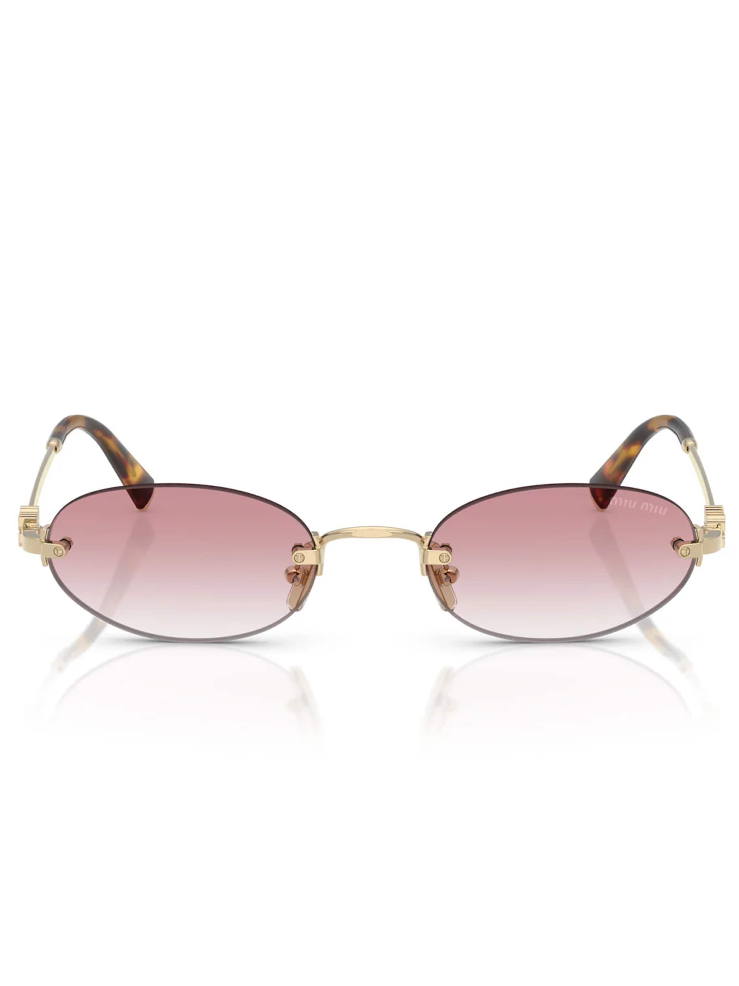 Miu Miu Solbriller 'Miu Miu Occhiali da Sole MUA54S ZVN70O Oro/Rosa Sfumato Donna' i guld