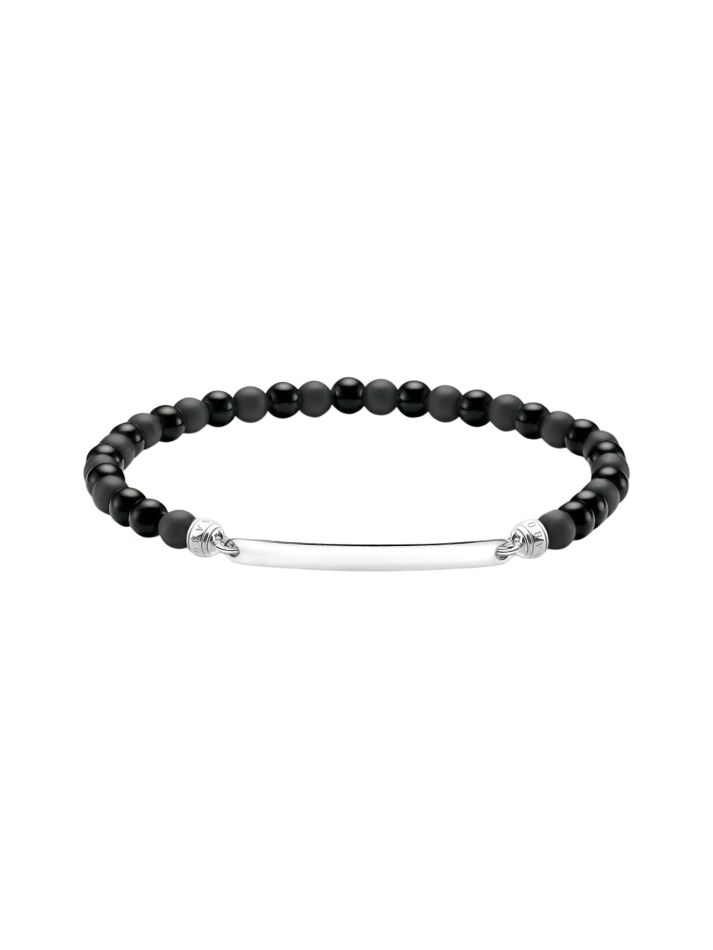 Bracelet 'Gravierbares' Thomas Sabo en noir : devant