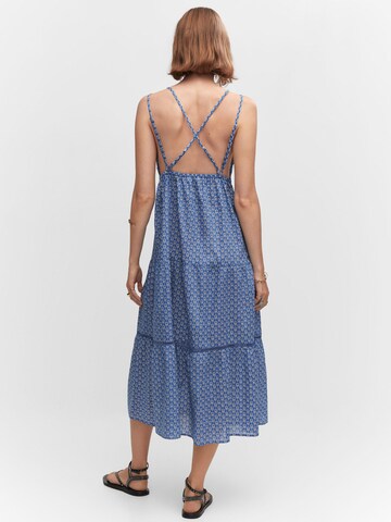 MANGO Summer Dress 'Luna' in Blue