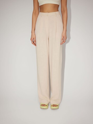 LeGer by Lena Gercke Wide leg Bandplooibroek 'Thora' in Beige: voorkant