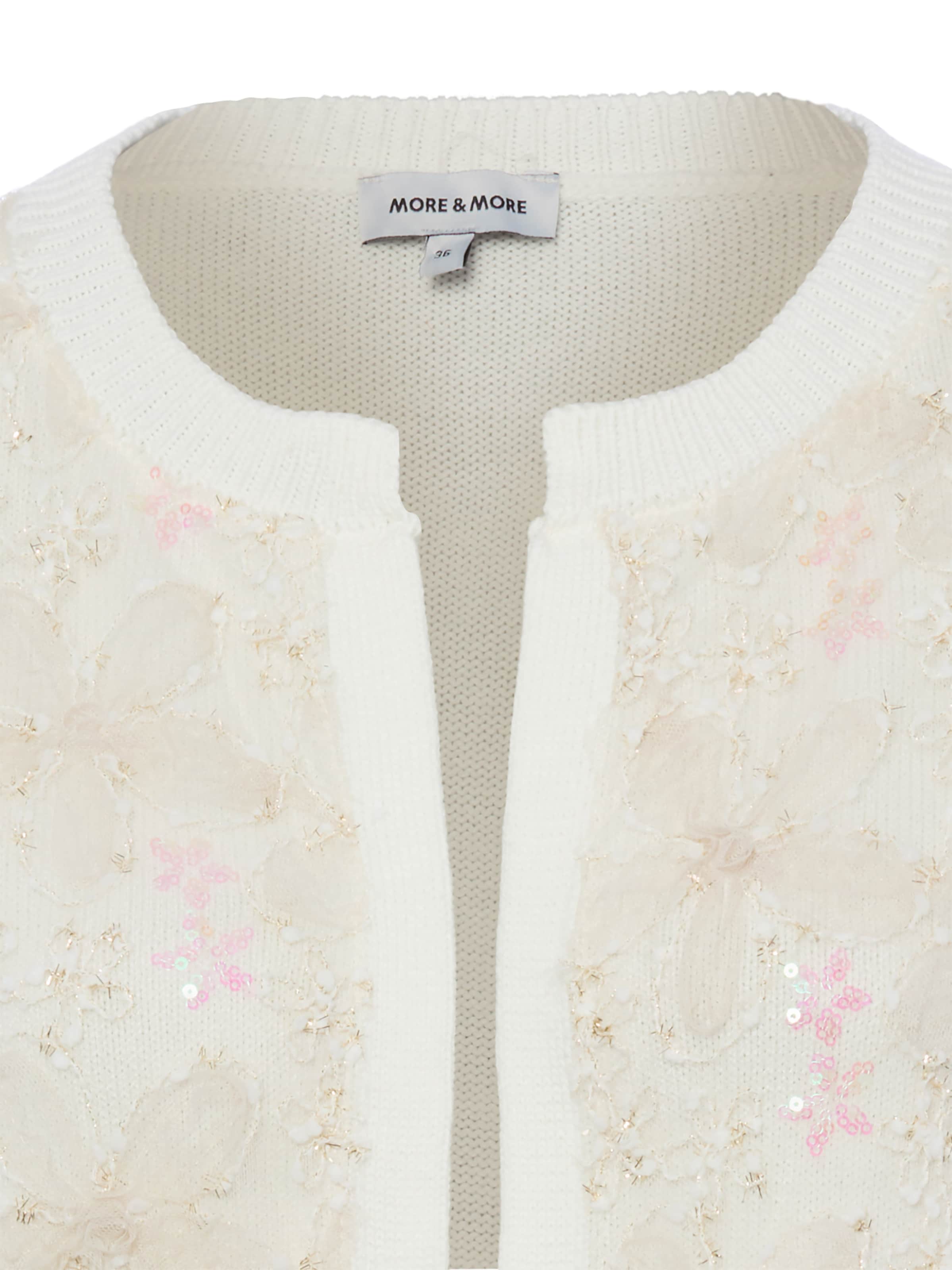 MORE & MORE Gebreid vest in Wit