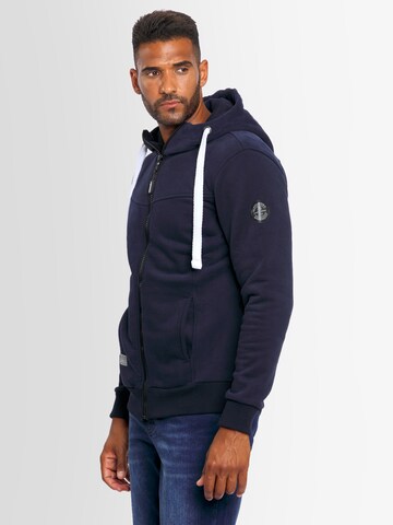 Alessandro Salvarini Zip-Up Hoodie 'Meroila' in Blue