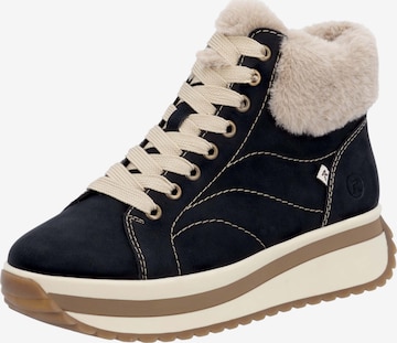 Baskets hautes Rieker en noir : devant