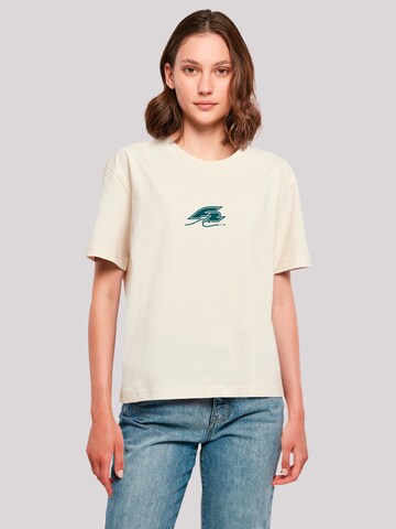 F2 T-Shirt 'Surfers Sunset Sommer Vibes' in Beige