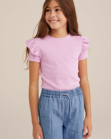 T-Shirt 'Meisjes' WE Fashion en rose : devant